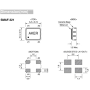 AKER晶振,SMAF-321晶振,CMOS輸出晶振