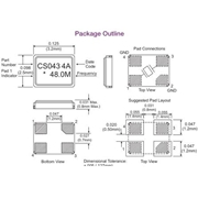ConnorWinfield晶振,CS-043晶振,CS-043-048.0M晶振